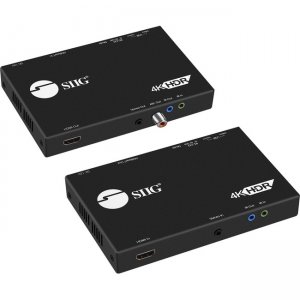 SIIG 4K HDR HDMI 2.0 & USB 2.0 Extender Over HDBaseT with RS-232 & IR CE-H23411-S1