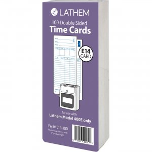 Lathem Model 400E Double Sided Time Cards E14100 LTHE14100