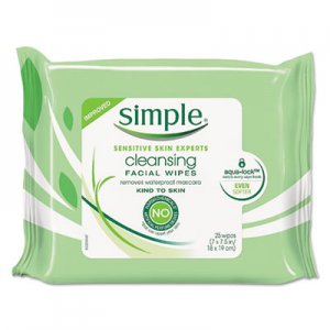 Simple Eye And Skin Care, Facial Wipes, 25/Pack, 6 Packs/Carton UNI70005CT 70005CT