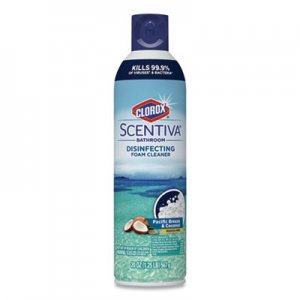 Clorox Scentiva Bathroom Foam Cleaner, Pacific Breeze & Coconut, 20 oz Aerosol CLO31816EA 31816EA