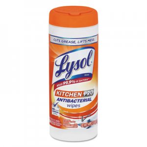 LYSOL Brand Kitchen Pro Antibacterial Wipes, Citrus, 7 x 8, White, 30/Canister RAC96268EA 19200-96268