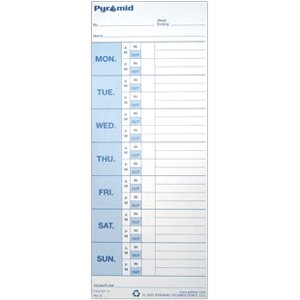Pyramid Time Card for Models 1000 & 2000 331-11