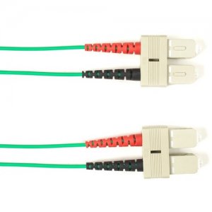 Black Box OM3 50-Micron Multimode Fiber Optic Patch Cable - LSZH, SC-SC, Green, 1-m FOLZH10-001M-SCSC-GN