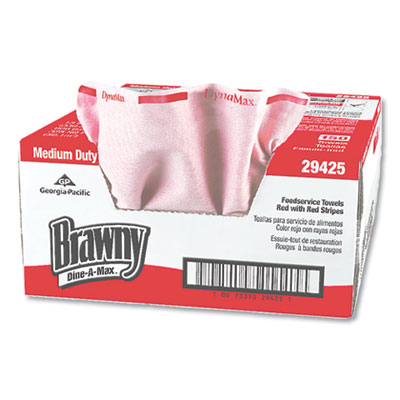 Georgia Pacific Professional Brawny H700 Disposable Foodservice Towel, Red, 13" x 24", 150 Box/Carton GPC29425 29425