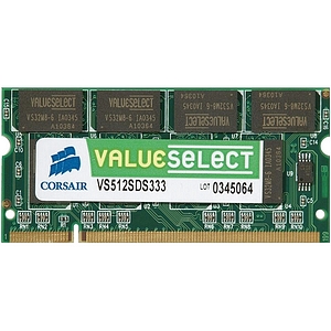 Corsair Value Select 512MB DDR SDRAM Memory Module VS512SDS333