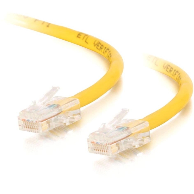 C2G 14 ft Cat5e Non Booted Crossover UTP Unshielded Network Patch Cable - Yellow 26707