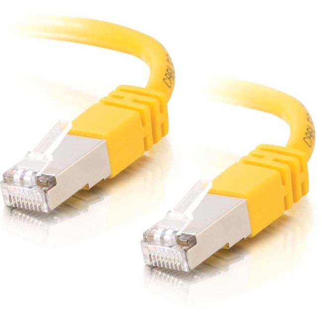 C2G 14 ft Cat5e Molded Shielded Network Patch Cable - Yellow 27263