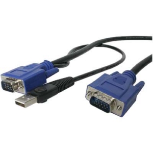 StarTech.com 10 ft 2-in-1 Ultra Thin USB KVM Cable SVECONUS10