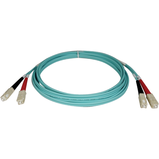 Tripp Lite 10Gb Aqua Duplex Multimode 50/125 Fiber Patch Cable N806-10M