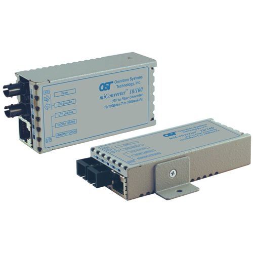 Omnitron miConverter 10/100 SC Single-Mode Single-Fiber 13/15 40km US AC Powered 1110-2-6 1110-2