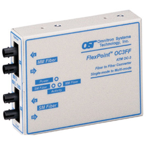 Omnitron FlexPoint OC3FF Single-Mode to Multimode Fiber Converter 4450-1