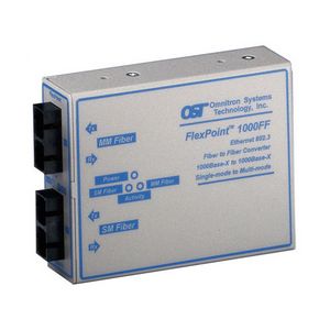 Omnitron FlexPoint Single-Mode to Multimode Fiber Converter for Gigabit Ethernet 4433-1 1000FF