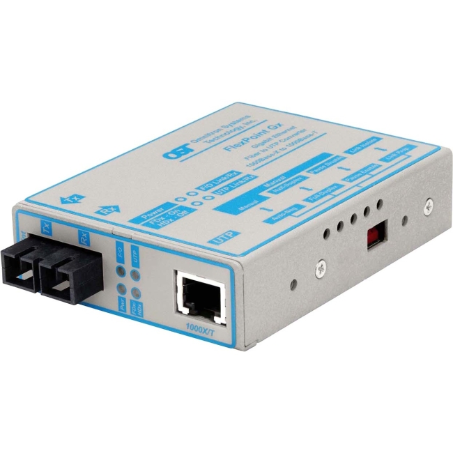 Omnitron Systems FlexPoint UTP to Fiber Media Converter 4370-0 4370-x