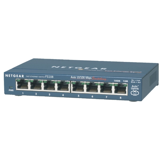 Netgear ProSafe FS108 8 Port Fast Ethernet Switch FS108PNA FS108P