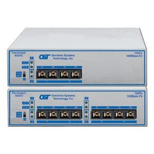 Omnitron FlexSwitch Fast Ethernet Compact Switch 6530-0-FK 600XC 4Fx