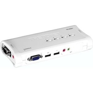 TRENDnet 4-Port USB KVM Switch Kit with Audio TK-409K