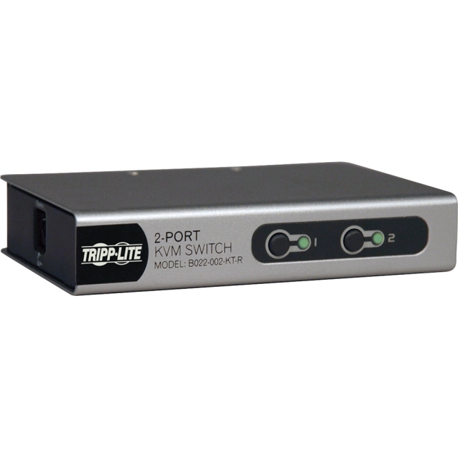 Tripp Lite 2-Port Desktop KVM Switch B022-002-KT-R