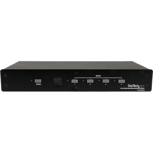 StarTech.com 4 Port VGA Video Audio Switch with RS232 control VS410RVGAA