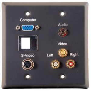C2G 5 Port Audio & Video Faceplate 40965