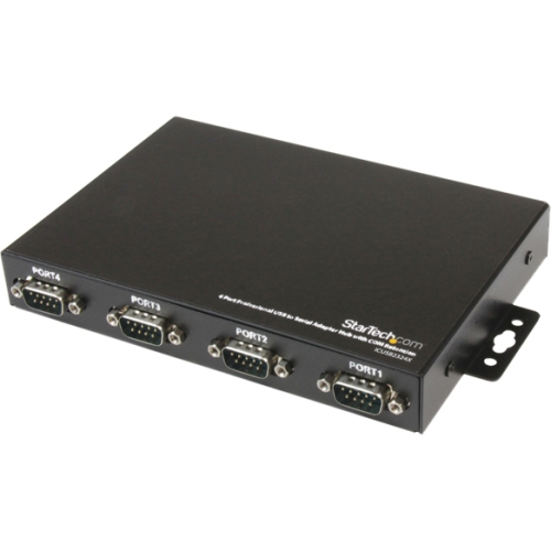 StarTech.com 4 Port Professional USB to Serial Adapter Hub with COM Retention ICUSB2324X