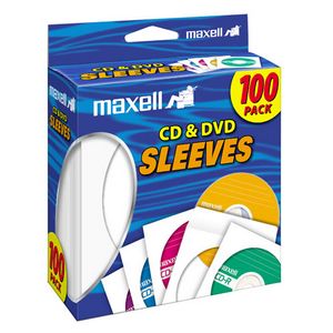 Maxell CD/DVD Sleeves (100-Pack) 190133 CD-402
