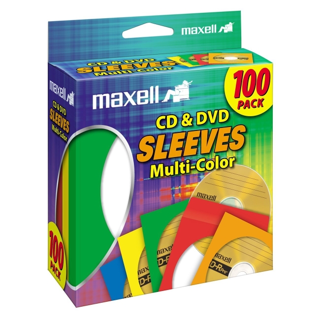 Maxell Multi-Color CD & DVD Sleeve 190132