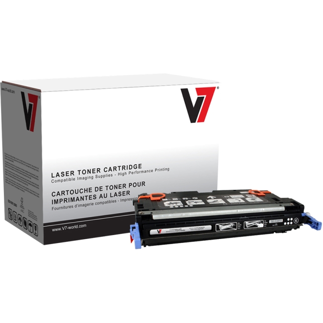 V7 Black Toner Cartridge, Black For HP Color LaserJet 3600, 3600N, 3600DN, 3800 V7363800B