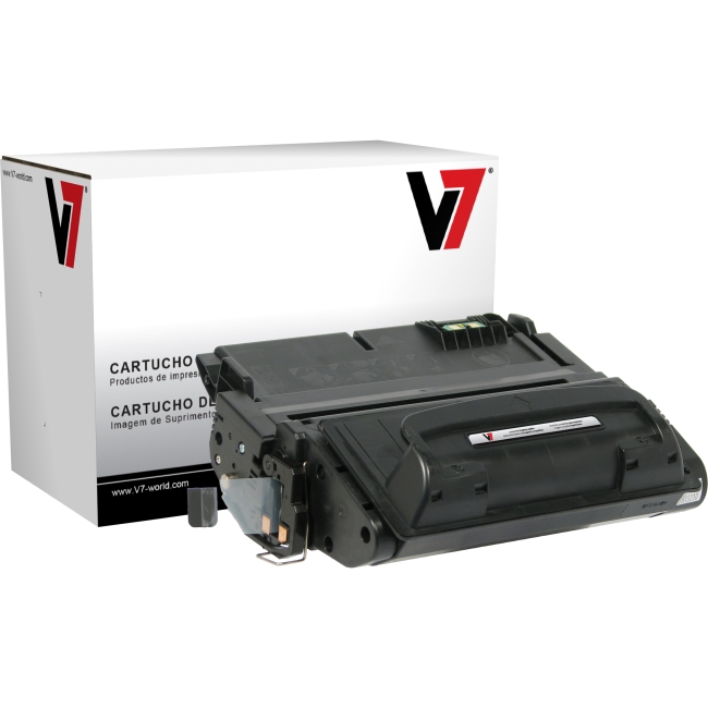 V7 Black Toner Cartridge For HP LaserJet 4240, 4240N, 4250, 4250N, 4250TN, 4250D V742AG