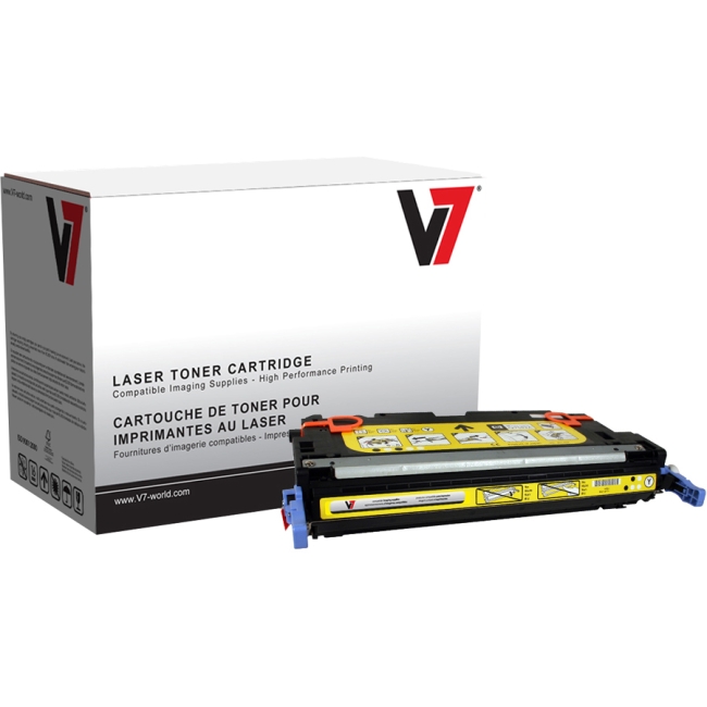 V7 Yellow Toner Cartridge, Yellow For HP Color LaserJet 3600, 3600N, 3600DN (HP V73600Y