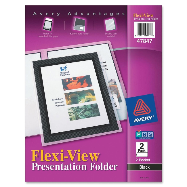 Avery Flexi-View Presentation Two Pocket Folder 47847 AVE47847