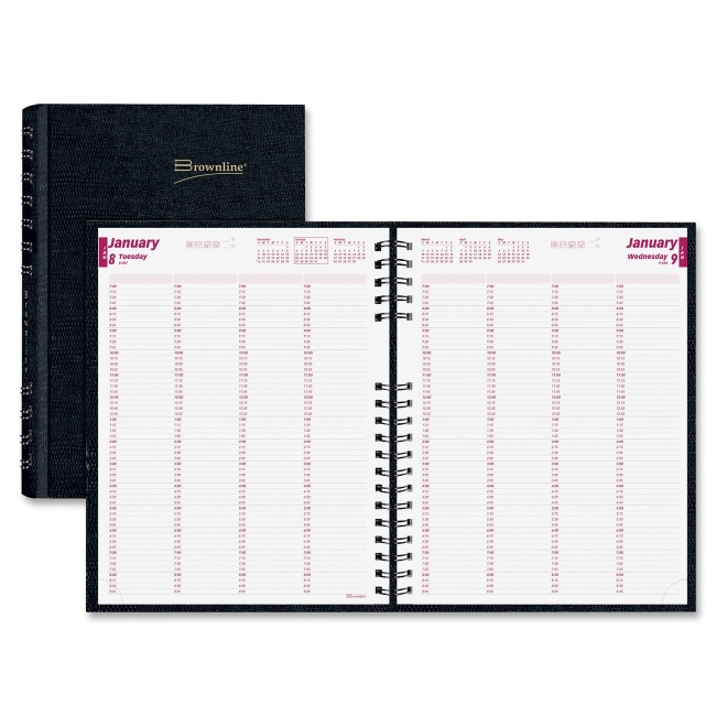 Rediform 4-Person Daily Professional Appointment Book CB960CBLK REDCB960CBLK