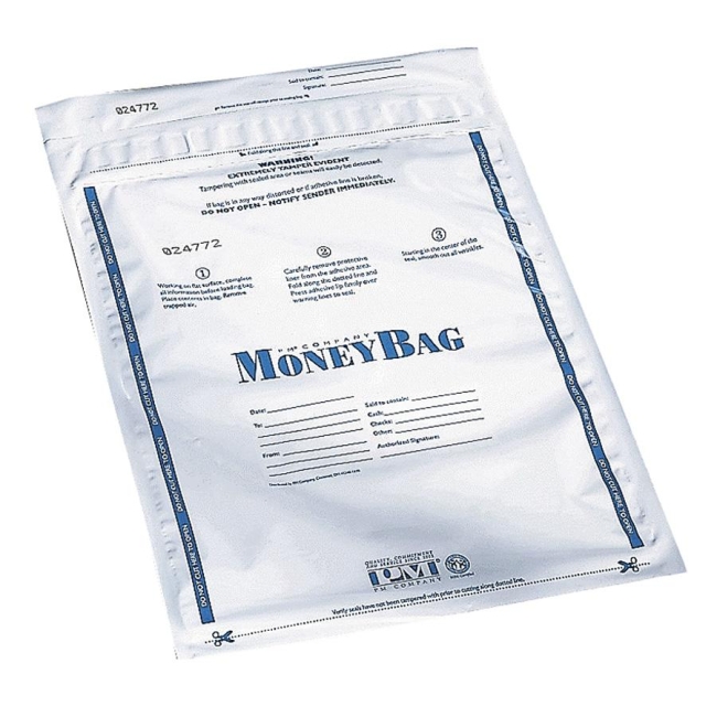 PM SecurIT Plastic Disposable Deposit Money Bag 58001 PMC58001