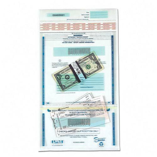 PM SecurIT Plastic Disposable Dual Deposit Money Bag 58008 PMC58008