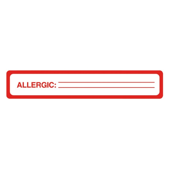 Tabbies Allergy Label 40561 TAB40561
