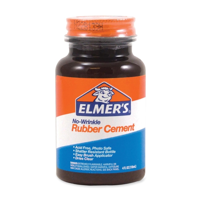 Elmer's No-Wrinkle Rubber Cement With Brush E904 EPIE904