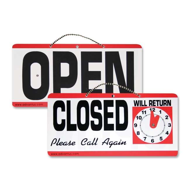 Ledu Open/Closed Sign With Clock 83636 AVT83636