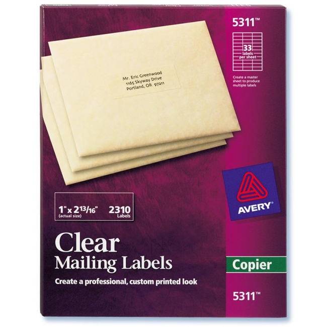 Avery Clear Mailing Label 5311 AVE5311