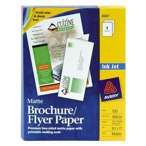 Avery Ink Jet Tri-Fold Brochure 8324 AVE8324
