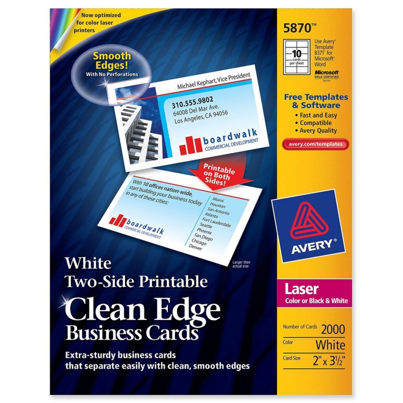 Avery Clean Edge Business Card 5870 AVE5870