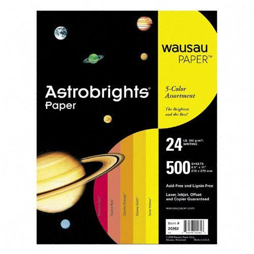 Silhouette Astrobrights Warm Assortment Cover Paper 20272 WAU20272