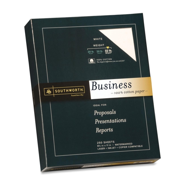 Southworth Company, Agawam, MA Premium Weight 100% Business Cotton Paper JD18C SOUJD18C