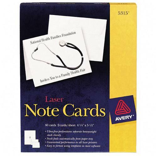 Avery Laser Note Card 5315 AVE5315