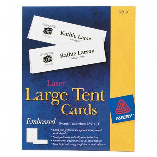 Avery Laser & Ink Jet Tent Cards 5309 AVE5309