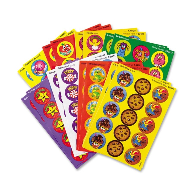 Trend Stinky Stickers Fun & Fancy Jumbo Pack Stickers T6491 TEPT6491