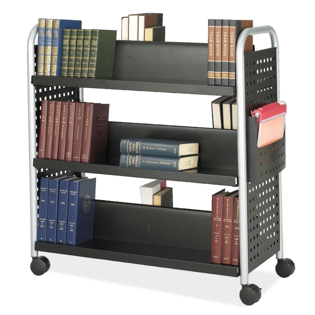 Safco Scoot Double Sided Book Cart 5335BL SAF5335BL