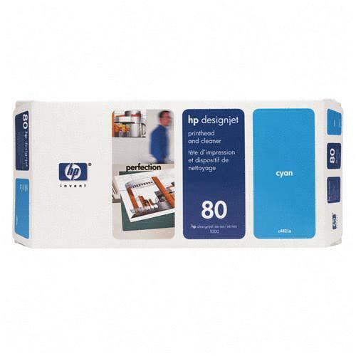 HP Cyan Printhead/Cleaner C4821A HEWC4821A No. 80