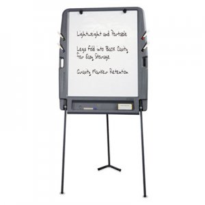 Iceberg Portable Flipchart Easel With Dry Erase Surface, Resin, 35 x 30 x 73, Charcoal ICE30227 30227
