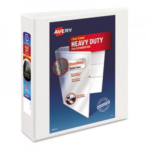 Avery Heavy-Duty Non Stick View Binder w/Slant Rings, 2" Cap, White AVE05504 05504