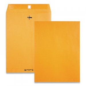 Quality Park Clasp Envelope, Recycled, 9 x 12, 28lb, Light Brown, 100/Box QUA38190