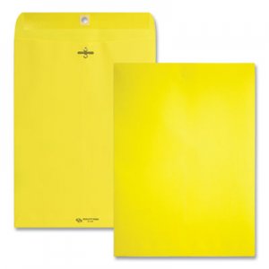 Quality Park Fashion Color Clasp Envelope, 9 x 12, 28lb, Yellow, 10/Pack QUA38736